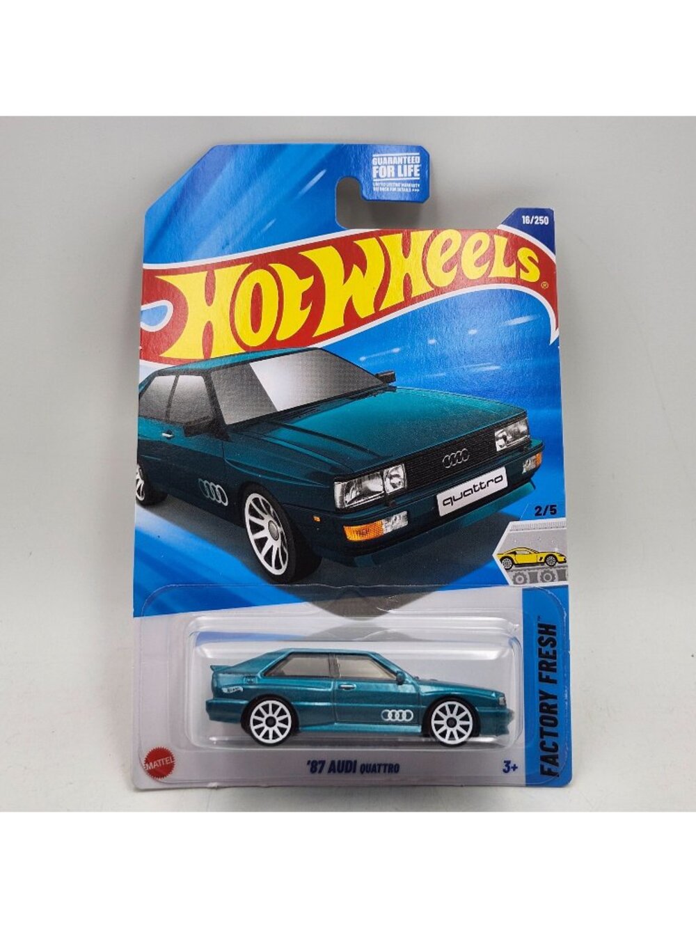 Hot Wheels 87 Audi Quattro Light Sea Green 2025 Factory Fresh 2/5 16/250